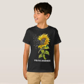 親切なヒマワリ失読症認識度 Tシャツ (正面フル)