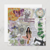 親切なフラットグリーティングカードの練習 (正面/裏面)