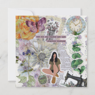 親切なフラットグリーティングカードの練習