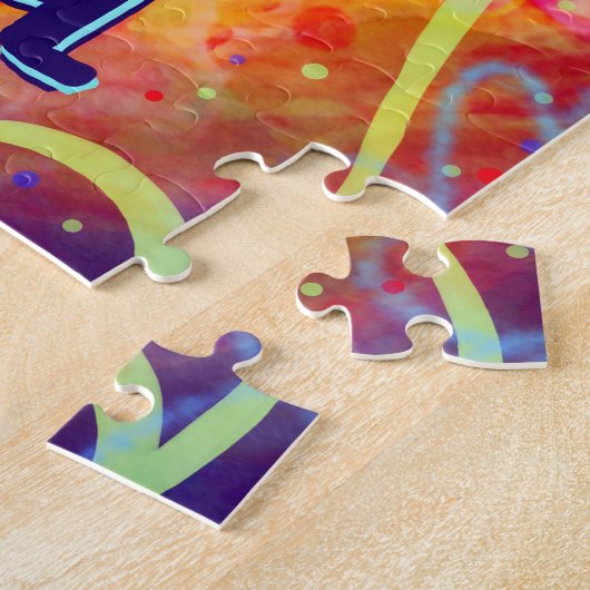 親切なフローラかわいらしを刺激感動的する ジグソーパズル (側面)