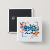 親切なフローラ 缶バッジ (正面&裏面)