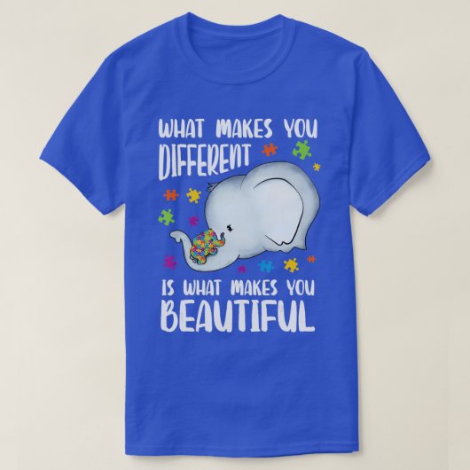 親切なベビー象ママ自閉症子自閉症戦争 Tシャツ (デザイン正面)