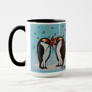 親切なペンギンの愛の芸術お洒落である マグカップ