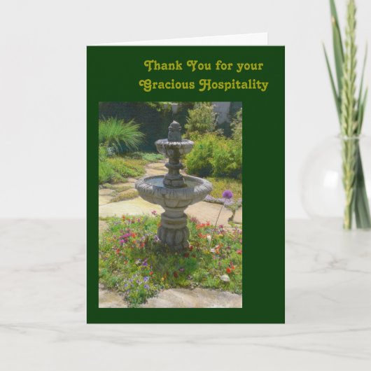 親切なホスピタリティテンプレート サンキューカード (正面)