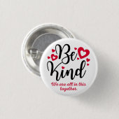 親切なボタンを押す、すべて一緒 缶バッジ (正面&裏面)