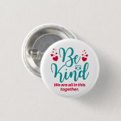 親切なボタンを押す、すべて一緒 缶バッジ (正面&裏面)