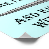 親切なポスターのサインでおもしろい殺す ポスター (角)