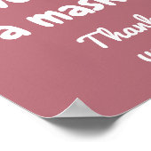 親切なマスク着用ポスター ポスター (角)