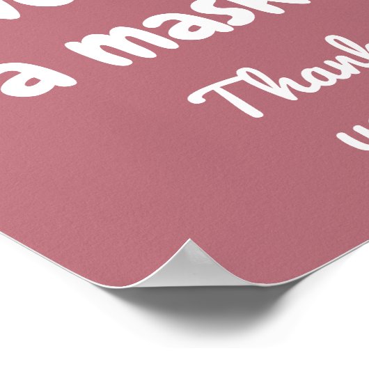 親切なマスク着用ポスター ポスター (角)