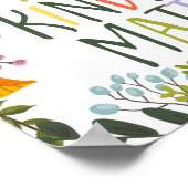 親切な事項、親切な引用文、ボホフローラオレンジ ポスター (角)