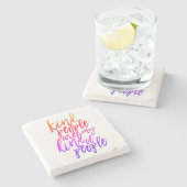 親切な人々は私の種類の人々、親切な引用文 ストーンコースター (横)