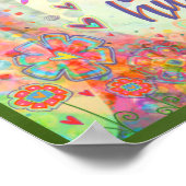 親切な人間のかわいらし心インスパイアを持つ ポスター (角)