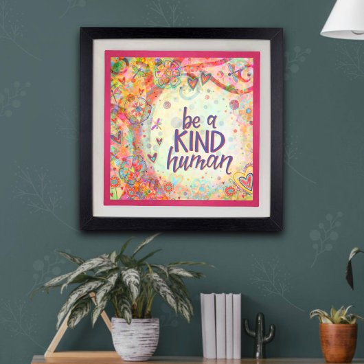 親切な人間のかわいらし心インスパイアを持つ ポスター