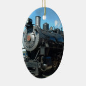 親切な写真撮影の古い蒸気の列車1 セラミックオーナメント (右)