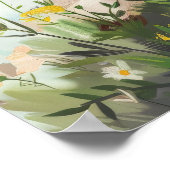 親切な勇敢なハッピーヤギパーソナライズされた子供部屋キッズ ポスター (角)