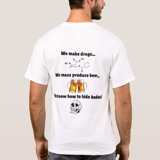 親切な化学工学エンジニア — ChemEに優しく Tシャツ (裏面)