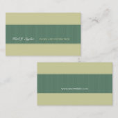親切な単純化したクラシックな森林モダンな緑の1つ 名刺 (正面/裏面)