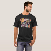親切な受け入れインクルージョンを選択オレンジの団結 Tシャツ (正面フル)