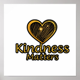 親切な問題と金ゴールドハート ポスター