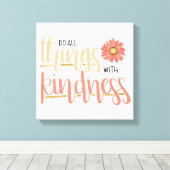 親切な壁のキャンバスですべての事をする キャンバスプリント (インサイチュ (ウッドフロア))