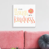 親切な壁のキャンバスですべての事をする キャンバスプリント (インサイチュ (リビング))