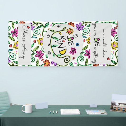 親切な学校パーソナライズされたナースのドアの装飾 横断幕 (トレードショー)