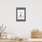 親切な小さな女の子と彼女のモンスター北欧 ポスター (キッチン)