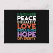 親切な平和が地球平和の日の恋人に ポストカード (正面)