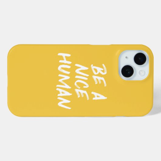 親切な引用文は素敵な人間の黄色になる Case-Mate iPhoneケース (裏面 (横))