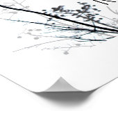 親切な引用文白黒の種子自然アート ポスター (角)