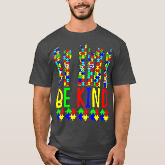 親切な手話パズル自閉症の意識 Tシャツ
