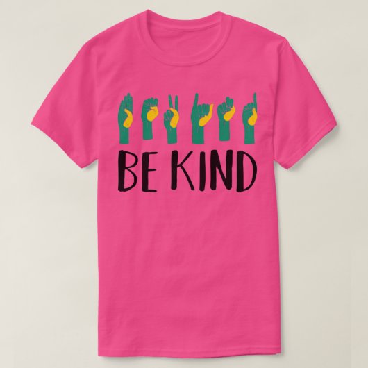 親切な手話言語先生通訳AS Tシャツ (デザイン正面)