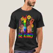 親切な手話Lgbtq+フラグゲイ Tシャツ (正面)