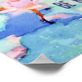 親切な水色インスパイアだ ポスター (角)