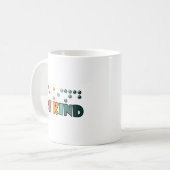 親切な点字識字盲認識度 コーヒーマグカップ (正面左)