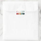 親切な点字識字盲認識度 ラウンドシール (バッグ)