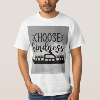 親切な男性のTシャツを選ぶ Tシャツ