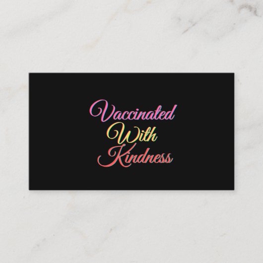 親切な磁石で予防接種を受ける 名刺 (正面)