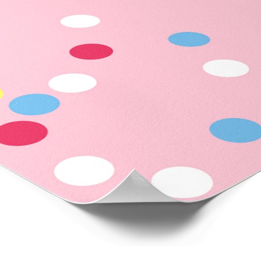 親切な紙吹雪 ポスター (角)