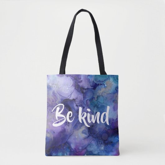 親切な紫色の水色トートバッグ トートバッグ (正面)
