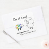 親切な羊のステッカーの1つ スクエアシール (封筒)