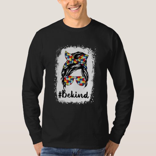 親切な自閉症ママ乱雑Bun生活自閉症の意識 Tシャツ (正面)