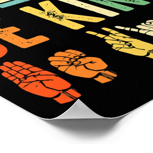 親切な自閉症意識Aslママ先生親切9 ポスター (角)