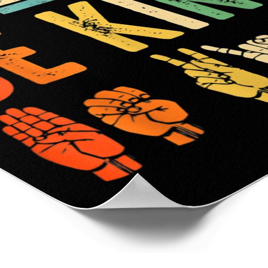 親切な自閉症意識Aslママ先生親切 ポスター (角)