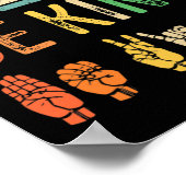 親切な自閉症認識ASLママ先生親切さ3 ポスター (角)