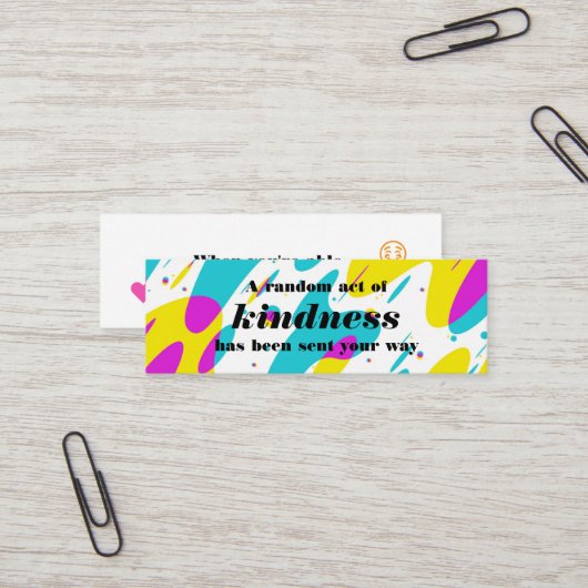 親切な行いの名刺 スキニー名刺 (正面/裏面インサイチュ)