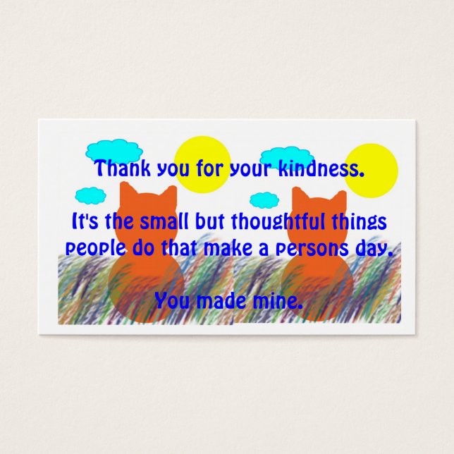 親切な行感謝してい為 – あなた (正面)