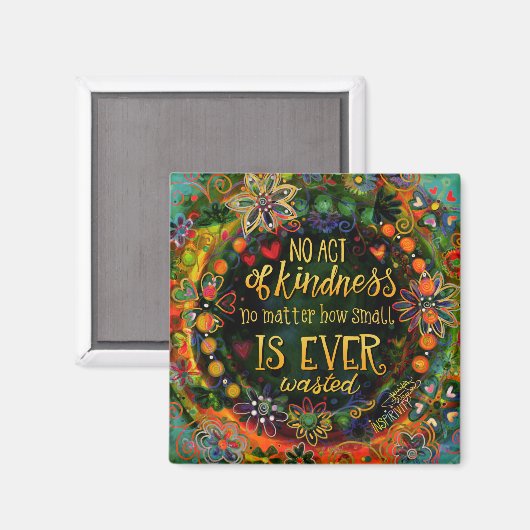 親切な行為は小さな親切トレンディーおもしろい マグネット (正面/裏面)