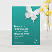 「親切な行為は決して無駄にされない」グリーティングカード カード (黄色い花)