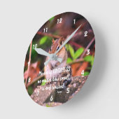 親切な行為感動的引用文 ラウンド壁時計 (傾斜)